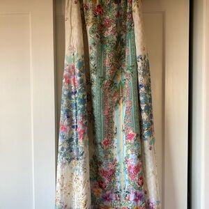 Johnny Was Asymmetrical Floral Skirt - Multicolor